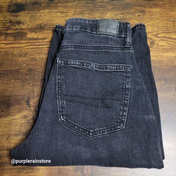 American Eagle Jeans 4 R Curvy Super High Rise Baggy Straight Strigid Denim - Picture 3 of 13